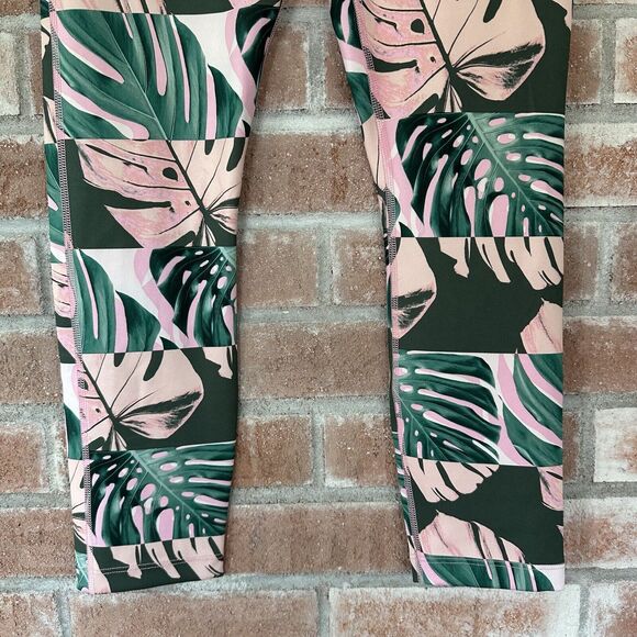 Nike Fast Crop Runway Leggings Leaf Pattern Small - Picture 3 of 10